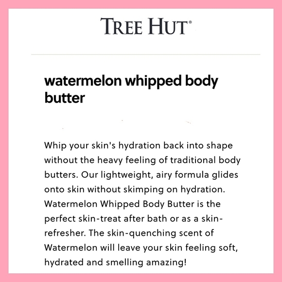 Tree Hut Watermelon Whipped Shea Body Butter - Picture 6 of 9
